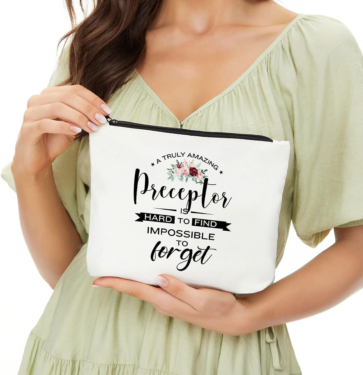 Makeup Bag, Nurse Preceptor Gifts, for Makeup & Travel, Multi Color, Canvas, Zipper
