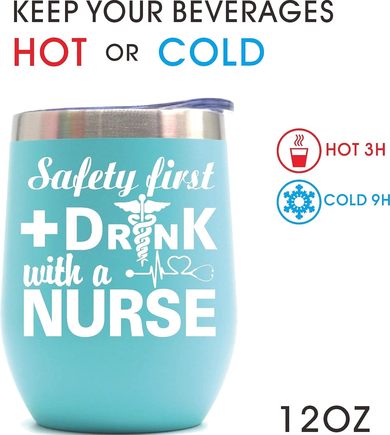 Nurse Gifts, Nurse Gifts for Women, Nursing Tumbler, Safety First Drink with a Nurse, New Nurse Gifts, Nurse Gift Ideas, Best Nurse Ever Gifts, Nursing Appreciation Gifts, Nurse Cups