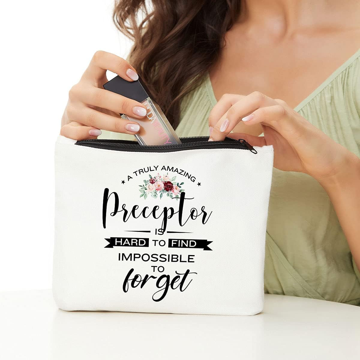 Makeup Bag, Nurse Preceptor Gifts, for Makeup & Travel, Multi Color, Canvas, Zipper